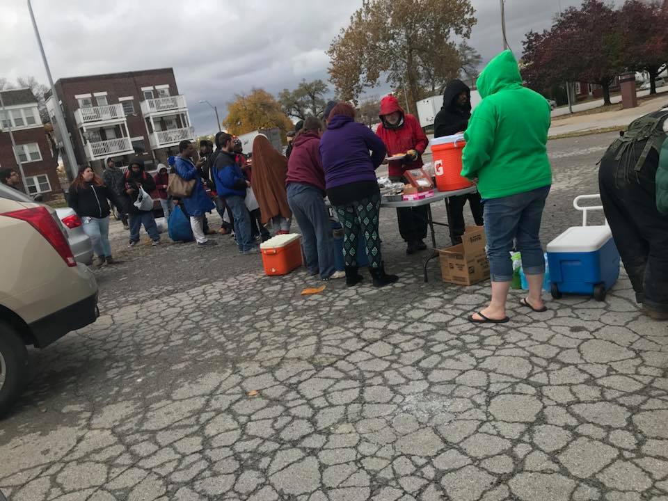 Food being served to homeless people by volunteers was confiscated by inspectors (Source: Facebook)
