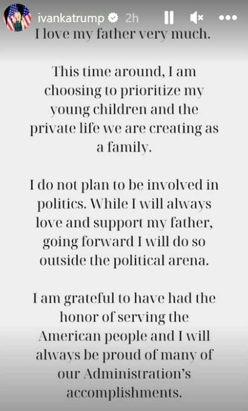 Image: ivankatrump/Instagram