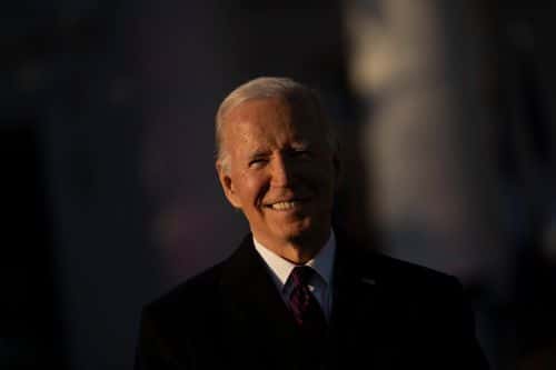 U.S. President Joe Biden waits to speak before signing the Respect for Marriage Act on the South Lawn of the White House December 13, 2022 in Washington, DC. The Respect for Marriage Act will codify same-sex and interracial marriages. (Photo by Drew Angerer/Getty Images)