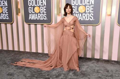 Jenna Ortega attends the 80th Annual Golden Globe Awards at The Beverly Hilton on January 10, 2023 in Beverly Hills, California. (Photo by Jon Kopaloff/Getty Images)