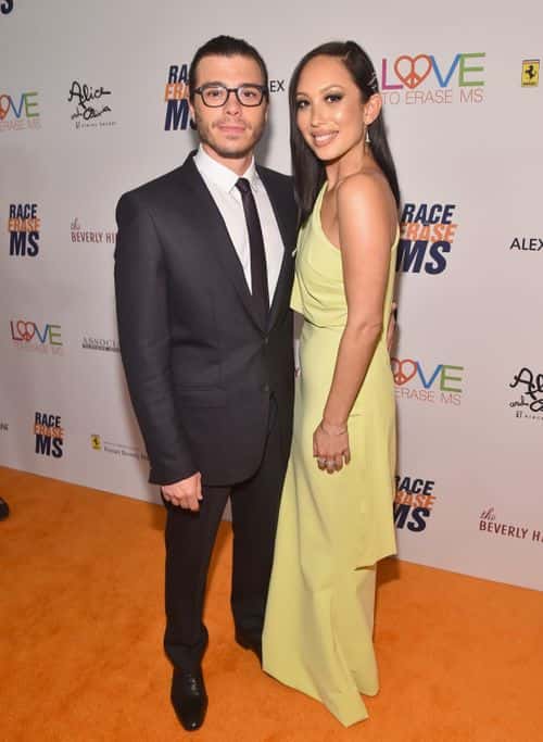 Matthew Lawrence (L) and Cheryl Burke attend the 25th Annual Race To Erase MS Gala at The Beverly Hilton Hotel on April 20, 2018 in Beverly Hills, California.