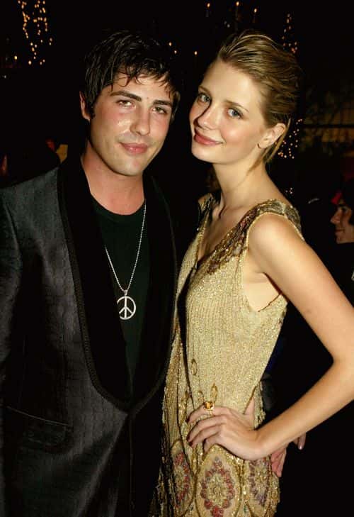 Model Brandon Davis (L) and actress Mischa Barton attend the FOX 56th Annual Primetime Emmy Awards Gala at Spago September 19, 2004 Beverly Hills, California.