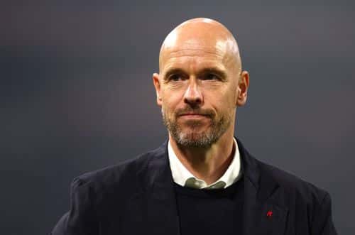 Erik ten Hag, Head Coach of Ajax smiles after the Dutch Eredivisie match between Ajax and sc Heerenveen at Johan Cruijff Arena on May 11, 2022 in Amsterdam, Netherlands.