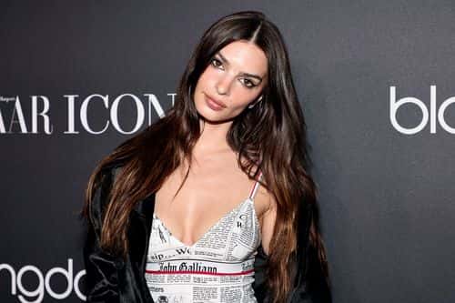 Emily Ratajkowski attends as Harper's BAZAAR and Bloomingdale's Host Fête September 9 Celebrating Harper's BAZAAR Global ICONS Portfolio and Bloomingdale's 150th Anniversary at Bloomingdale's on September 09, 2022 in New York City.