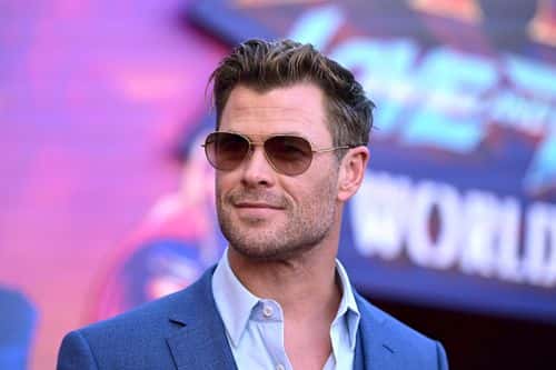 Chris Hemsworth attends the Thor: Love and Thunder World Premiere at the El Capitan Theatre in [Hollywood], California on June 23, 2022.