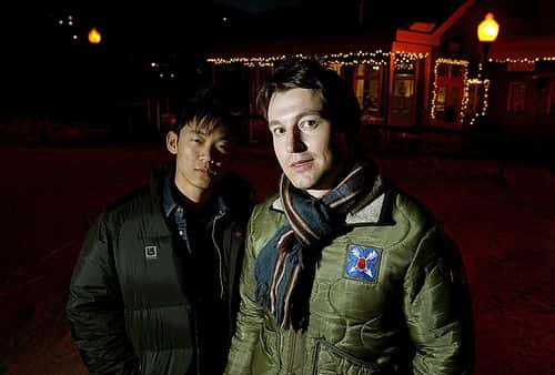 Director James Wan and writer Leigh Whannell of the film 