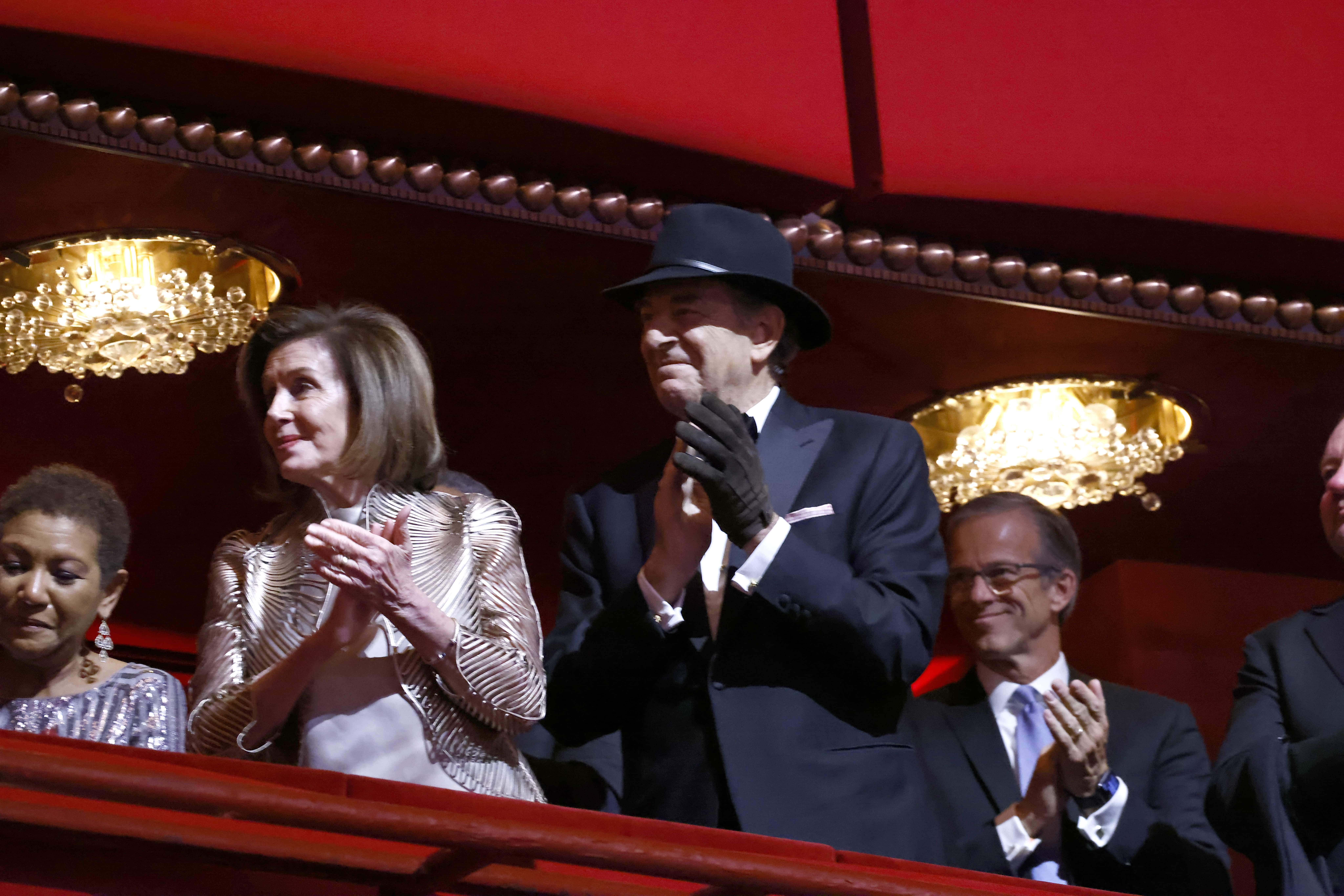 WASHINGTON, DC - DECEMBER 04: Nancy Pelosi and
Paul Pelosi attend the 45th Kennedy Center Honors ceremony at The Kennedy Center on December 04, 2022 in Washington, DC. (Photo by Paul Morigi/Getty Images)