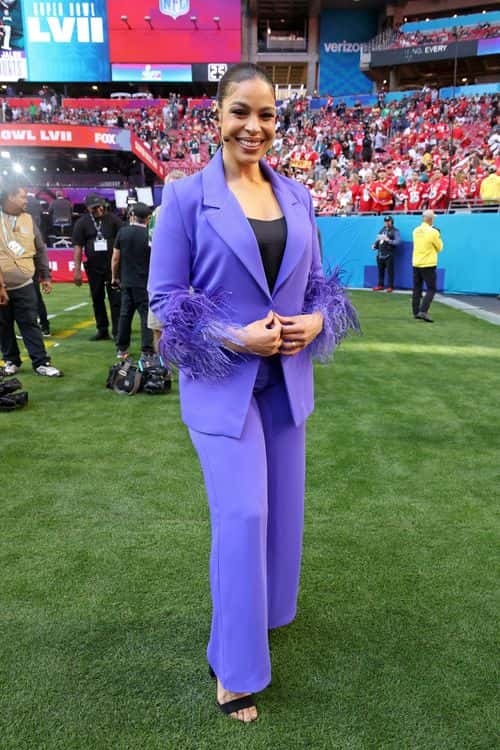 Jordin Sparks attends the Super Bowl LVII Pregame at State Farm Stadium on February 12, 2023 in Glendale, Arizona.