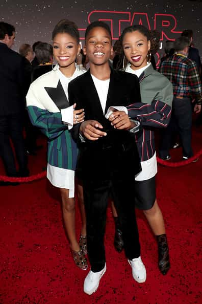 Branson accompanied the sisters for 'The Last Jedi' premiere (Photo by Rich Polk/Getty Images for Disney)