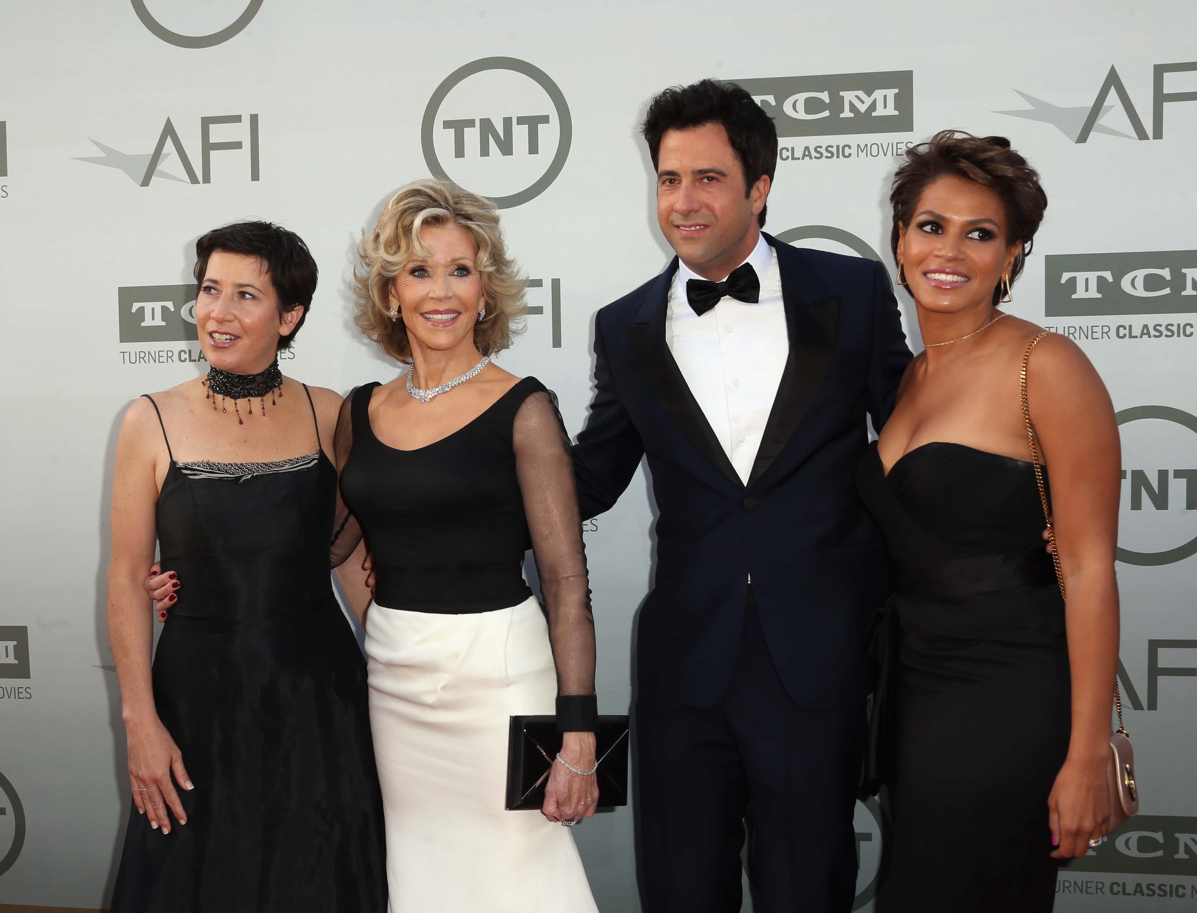 (L-R) Daughter, Vanessa Vadim, Honoree Jane Fonda, son Troy Garity and Simone Bent attend the 2014 AFI Life Achievement Award: A Tribute to Jane Fonda at the Dolby Theatre on June 5, 2014 in Hollywood, California. Tribute show airing Saturday, June 14, 2014 at 9pm ET/PT on TNT.