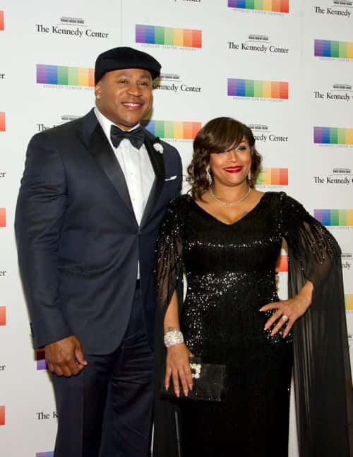 LL Cool J and his wife, Simone Smith, arrive for the formal Artist's Dinner honoring the recipients of the 40th Annual Kennedy Center Honors hosted by United States Secretary of State Rex Tillerson at the US Department of State on December 2, 2017 in Washington, DC. The 2017 honorees are: American dancer and choreographer Carmen de Lavallade; Cuban American singer-songwriter and actress Gloria Estefan; American hip hop artist and entertainment icon LL Cool J; American television writer and producer Norman Lear; and American musician and record producer Lionel Richie.