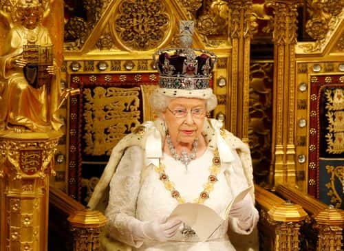 Queen Elizabeth II reads the Queen's Speech from the throne during State Opening of Parliament in the House of Lords at the Palace of Westminster on May 18, 2016 in London, England. The State Opening of Parliament is the formal start of the parliamentary year. This year's Queen's Speech, setting out the government's agenda for the coming session, is expected to outline policy on prison reform, tuition fee rises and reveal the potential site of a UK spaceport.
