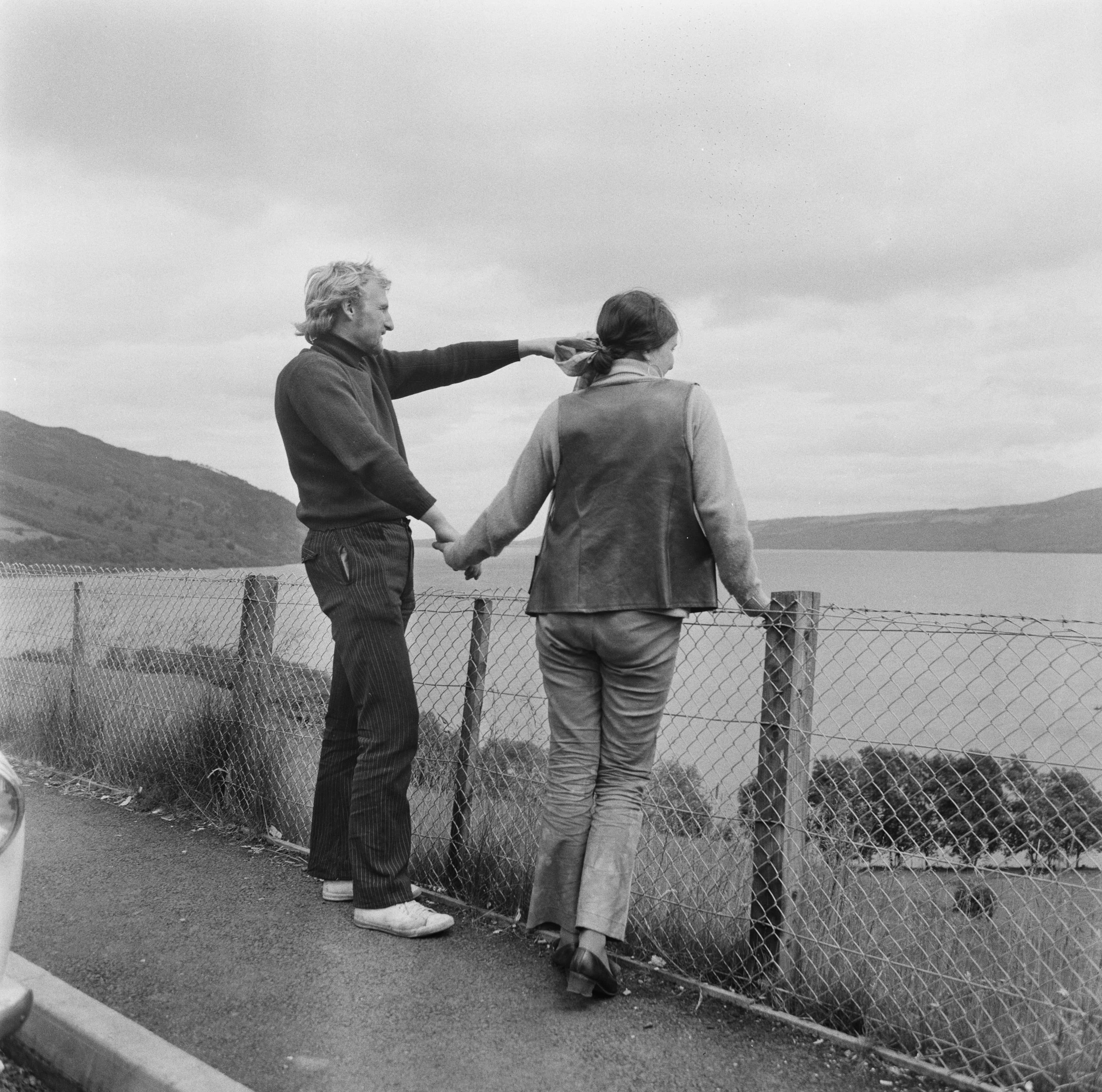 Visitors to Loch Ness in Scotland, perhaps in search of the fabled Loch Ness Monster, 7th July 1969.  (Photo by Ian Tyas/Keystone Features/Hulton Archive/Getty Images)