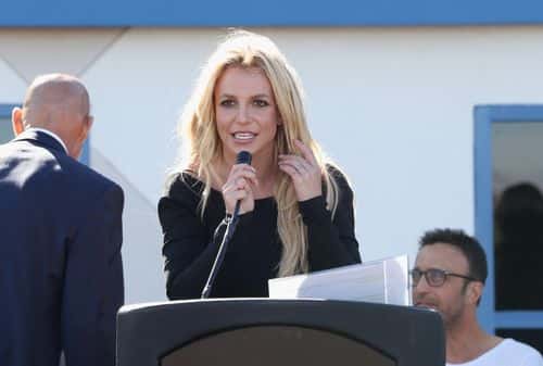 Singer Britney Spears speaks during the grand opening of the Nevada Childhood Cancer Foundation Britney Spears Campus on November 4, 2017 in Las Vegas, Nevada.