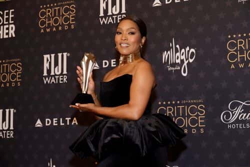 Angela Bassett, winner of the Best Supporting Actress for “Black Panther: Wakanda Forever”, poses in the press room during the 28th Annual Critics Choice Awards at Fairmont Century Plaza on January 15, 2023 in Los Angeles, California.
