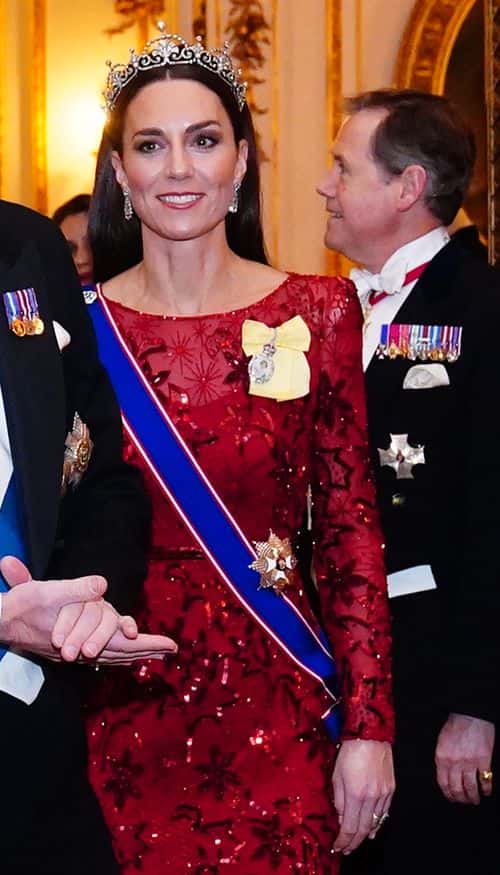 Catherine, Princess of Wales during a Diplomatic Corps reception at Buckingham Palace on December 6, 2022 in London, England. The last Reception for the Diplomatic Corps was hosted by Queen Elizabeth II at Buckingham Palace in December 2019.