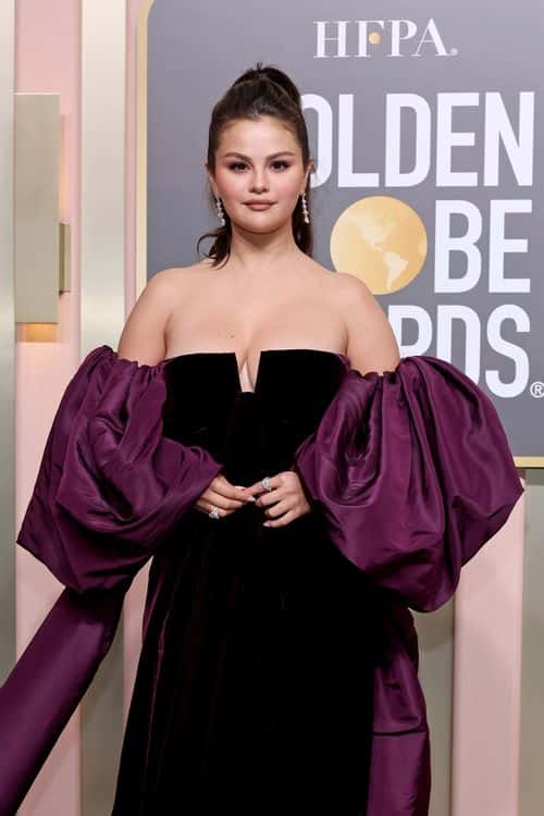 Selena Gomez attends the 80th Annual Golden Globe Awards at The Beverly Hilton on January 10, 2023 in Beverly Hills, California.