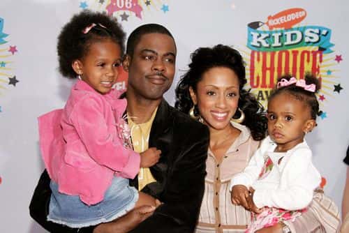 Actor Chris Rock, wife Malaak Compton-Rock and their children arrive at the 19th Annual Kid's Choice Awards held at UCLA's Pauley Pavilion on April 1, 2006 in Westwood, California.