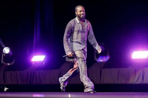 Shameik Moore attends the Opening Night and Sony Pictures Entertainment Presentation at The Colosseum at Caesars Palace during CinemaCon, the official convention of the National Association of Theatre Owners, on April 24, 2023, in Las Vegas, Nevada.