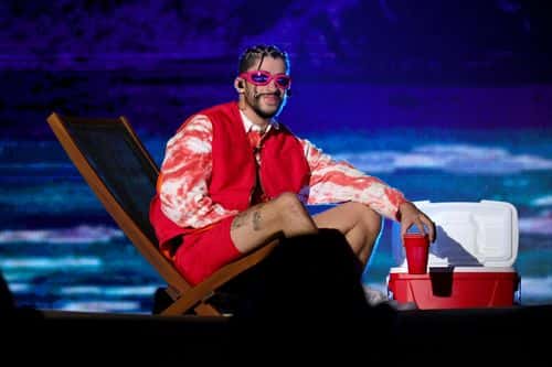 Bad Bunny performs onstage during 2022 Made In America at Benjamin Franklin Parkway on September 04, 2022 in Philadelphia, Pennsylvania.