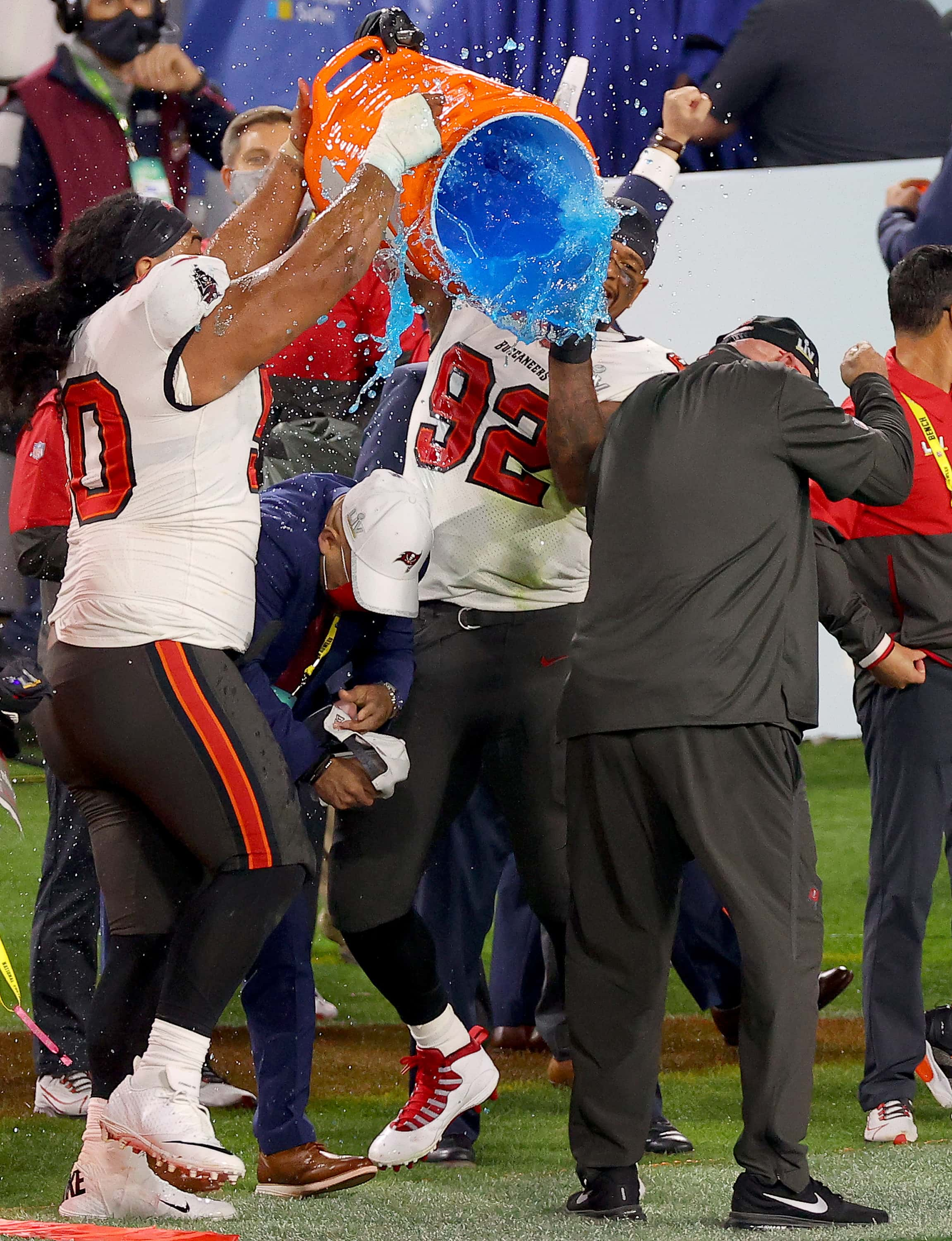 Super Bowl 2021: Bruce Arians drenched in BLUE Gatorade after thumping win  over Chiefs