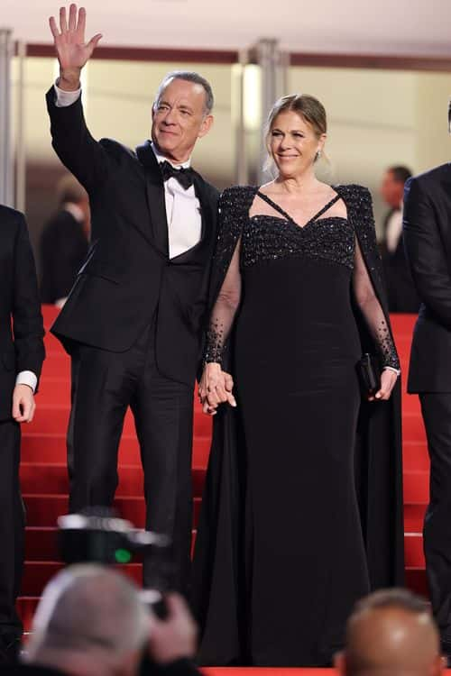 Tom Hanks and Rita Wilson depart the 