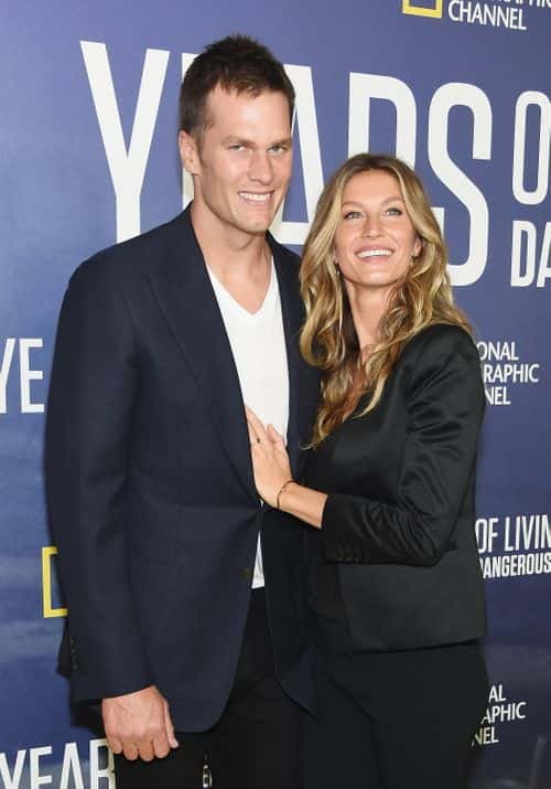 Professional Football player Tom Brady and wife, model Gisele Bundchen attend National Geographic's 