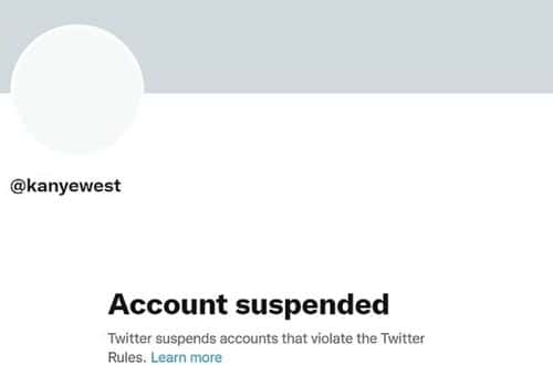 Kanye West's account got suspended (Ye/ Twitter)