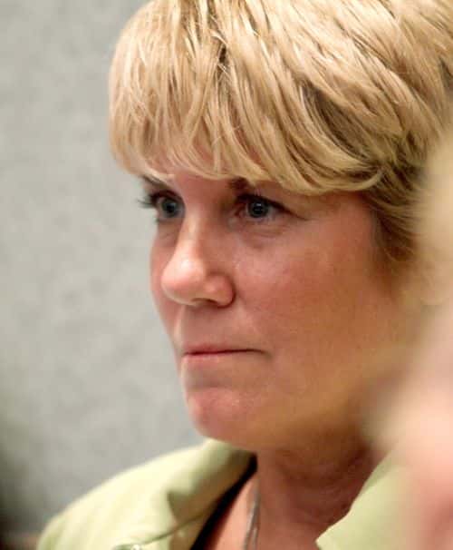 Cindy Anthony listens as the jury reads the not guilty verdict in the murder trial of her daughter Cindy Anthony at the Orange County Courthouse on July 5, 2011 in Orlando, Florida.  Casey Anthony had been accused of murdering her two-year-old daughter Caylee in 2008..