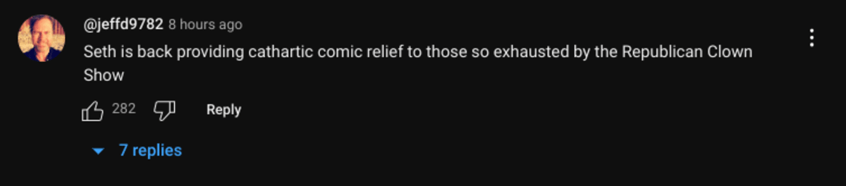 (@LateNightSeth/Youtube)