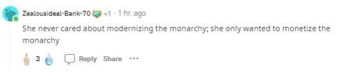 'She wanted to monetize monarchy' (ReddIt/ Zealousideal Bank-70)