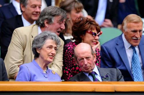 Prince Edward, Duke of Kent and Lady Susan Hussey attend the Ladies' Singles second round match between Eugenie Bouchard of Canada and Ana Ivanovic of Serbia on day three of the Wimbledon Lawn Tennis Championships at the All England Lawn Tennis and Croquet Club on June 26, 2013 in London, England.