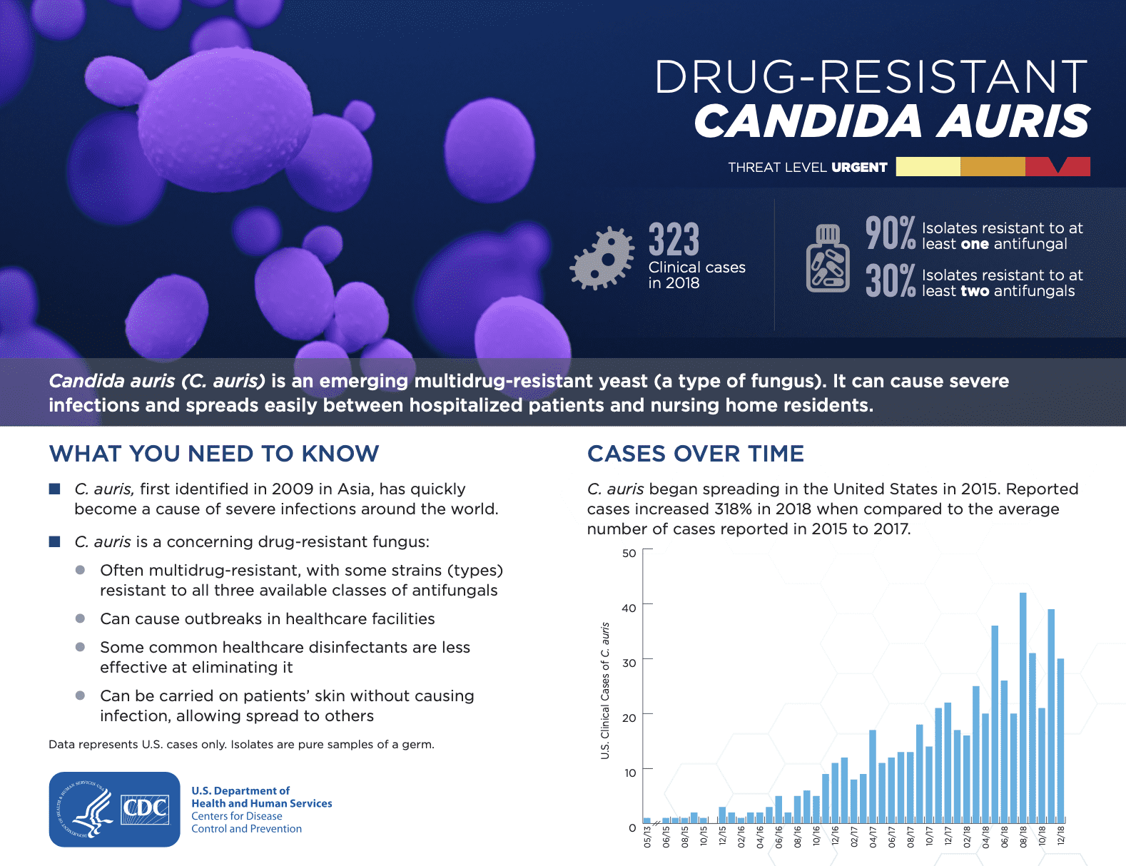 How dangerous is Candida auris 'superbug'? CDC confirms over 100 cases