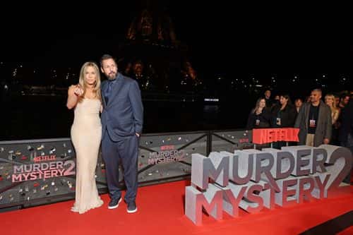 Jennifer Aniston and Adam Sandler attend the