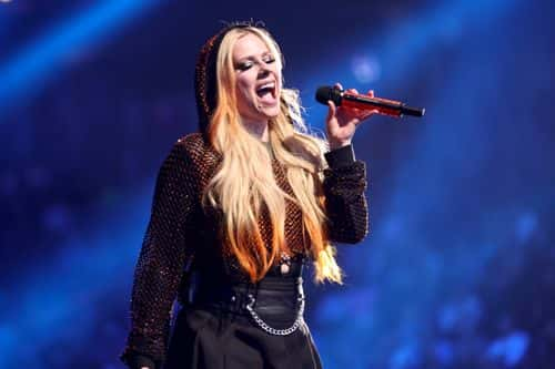 (FOR EDITORIAL USE ONLY) Avril Lavigne performs onstage during the 2022 iHeartRadio Music Festival at T-Mobile Arena on September 24, 2022 in Las Vegas, Nevada.