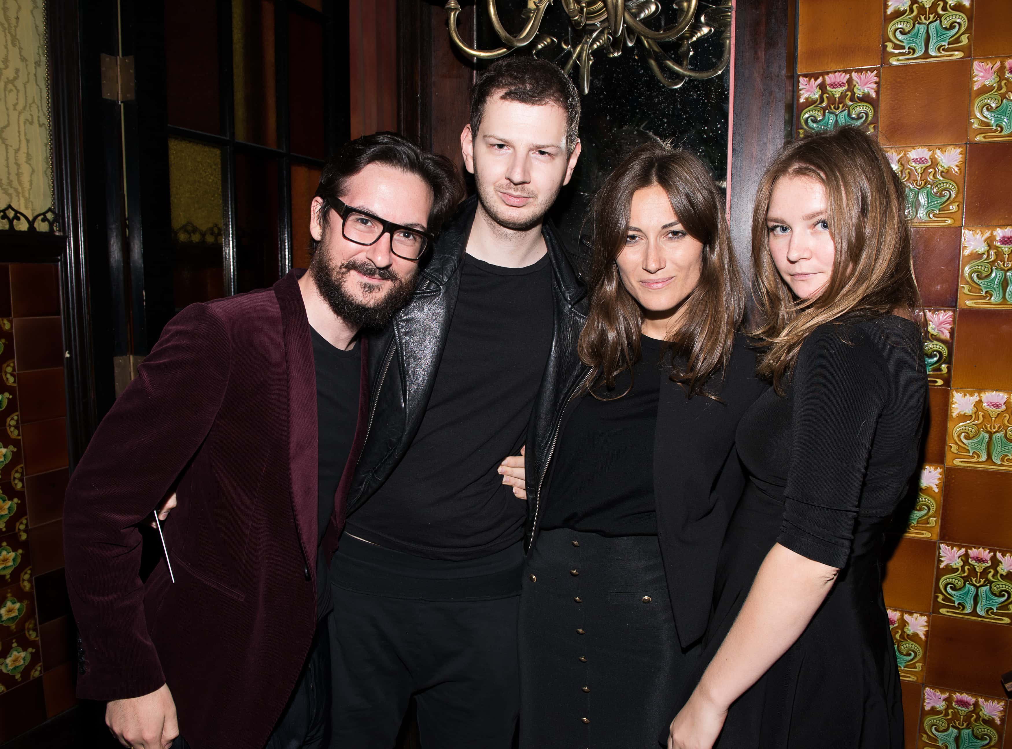 (L-R) Giudo Cacciatori, Gro Curtis, Giorgia Tordini, and Anna Delvey attend the first Tumblr Fashion Honor presented to Rodarte at The Jane Hotel on September 9, 2014 in New York, United States.