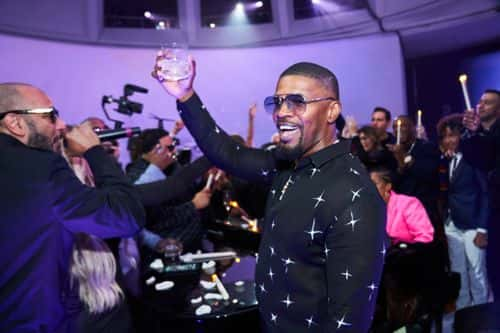 Jamie Foxx attends JR Ridinger Celebration Of Life at Faena Forum on October 08, 2022 in Miami Beach, Florida.