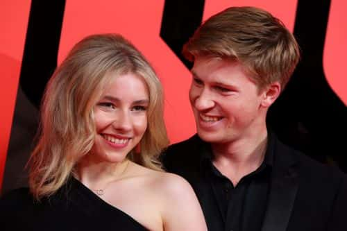 Rorie Buckley and Robert Irwin  attends the Australian premiere of 