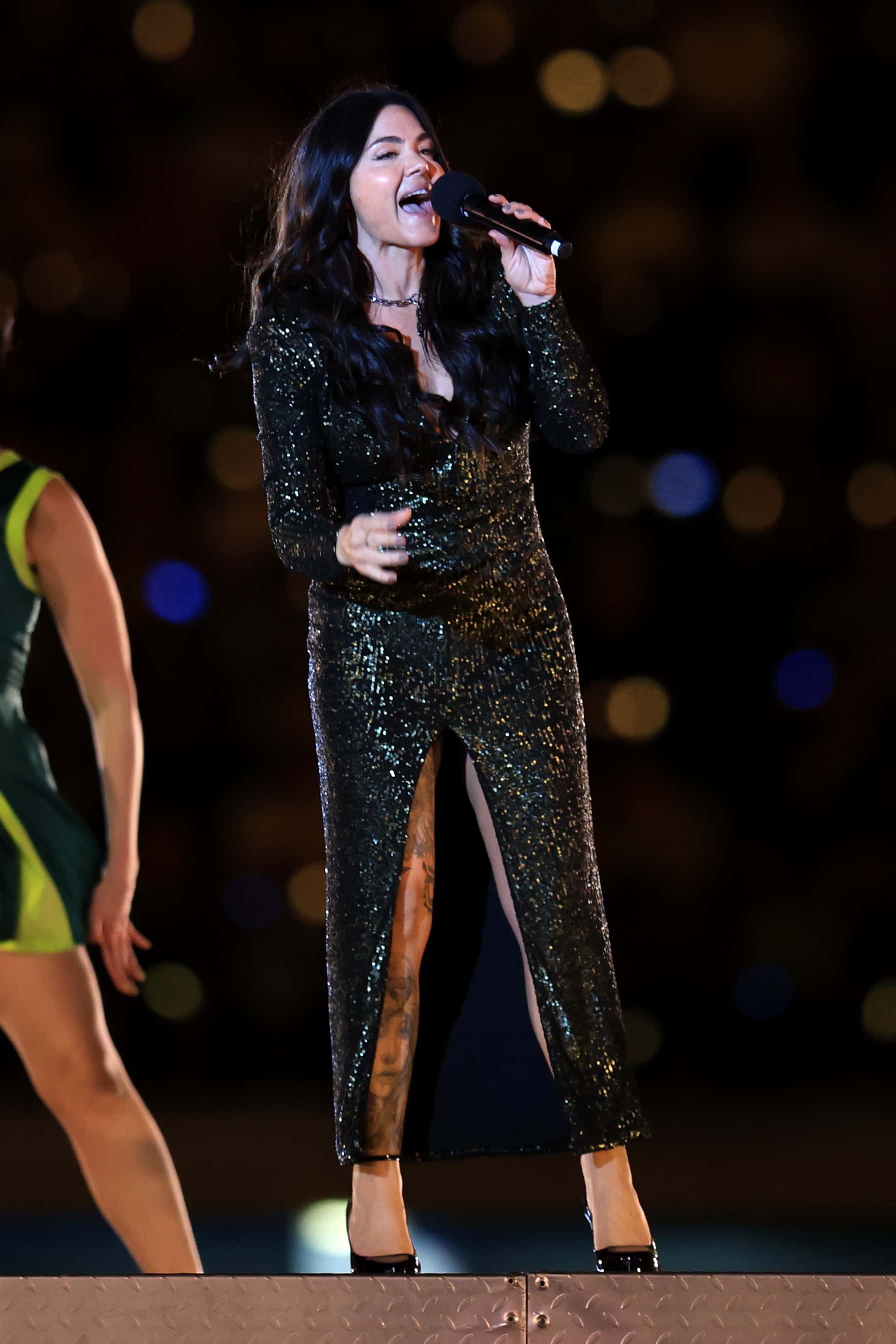 Vanessa Amorosi performs during the Birmingham 2022 Commonwealth Games Closing Ceremony at Alexander Stadium on August 08, 2022 on the Birmingham, England.