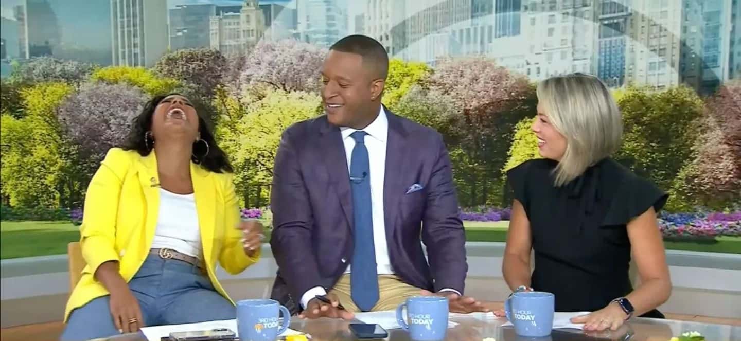 Craig Melvin told Sheinelle Jones not to do this to herself as she start singing song from 'The Jets' (NBC)