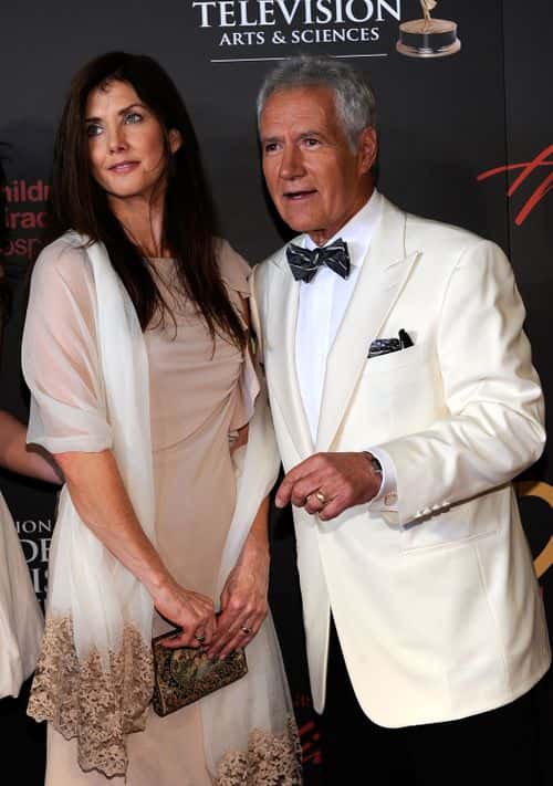 Alex Trebek (R) and Jean Currivan Trebek arrive at the 38th Annual Daytime Entertainment Emmy Awards held at the Las Vegas Hilton on June 19, 2011 in Las Vegas, Nevada.