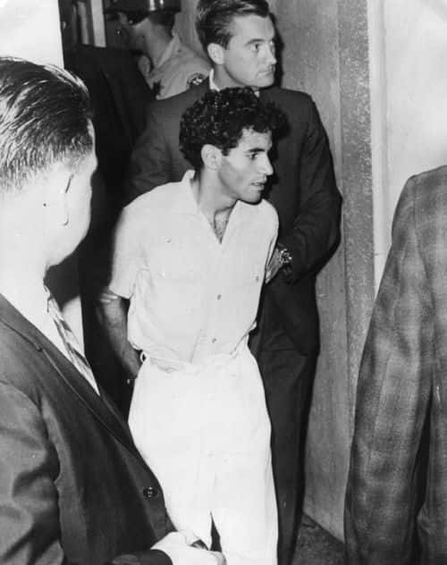 Sirhan Sirhan, charged with the assassination of Senator Robert Kennedy during a campaign stop in California, is the subject of intensive investigation by the US Government after an Arab government provided new evidence about his identity.   (Photo by Keystone/Getty Images)
