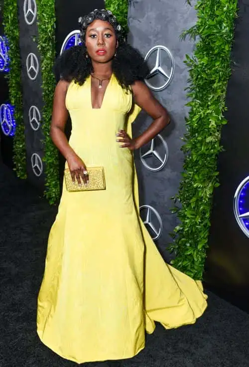 Sasha Compere arrives at the 2022 Mercedes-Benz Academy Awards Viewing Party at the Four Seasons Hotel Los Angeles in Beverly Hills on March 27, 2022 in Los Angeles, California.