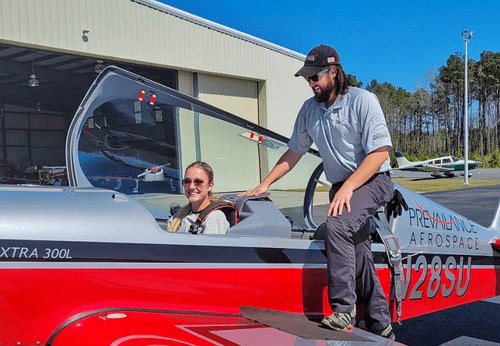 Ljungman attends her training at Prevailance Aerospace. (Instgram/@viktoriathepilot)