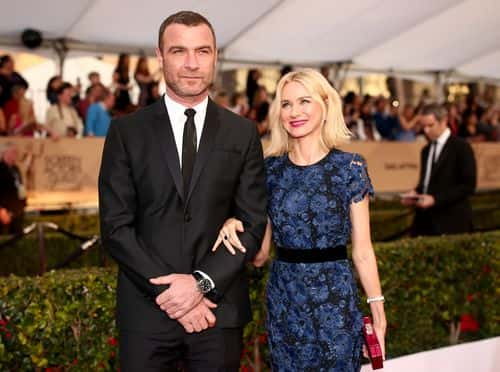 Actors Liev Schreiber (L) and Naomi Watts attend The 22nd Annual Screen Actors Guild Awards at The Shrine Auditorium on January 30, 2016 in Los Angeles, California. 25650_018