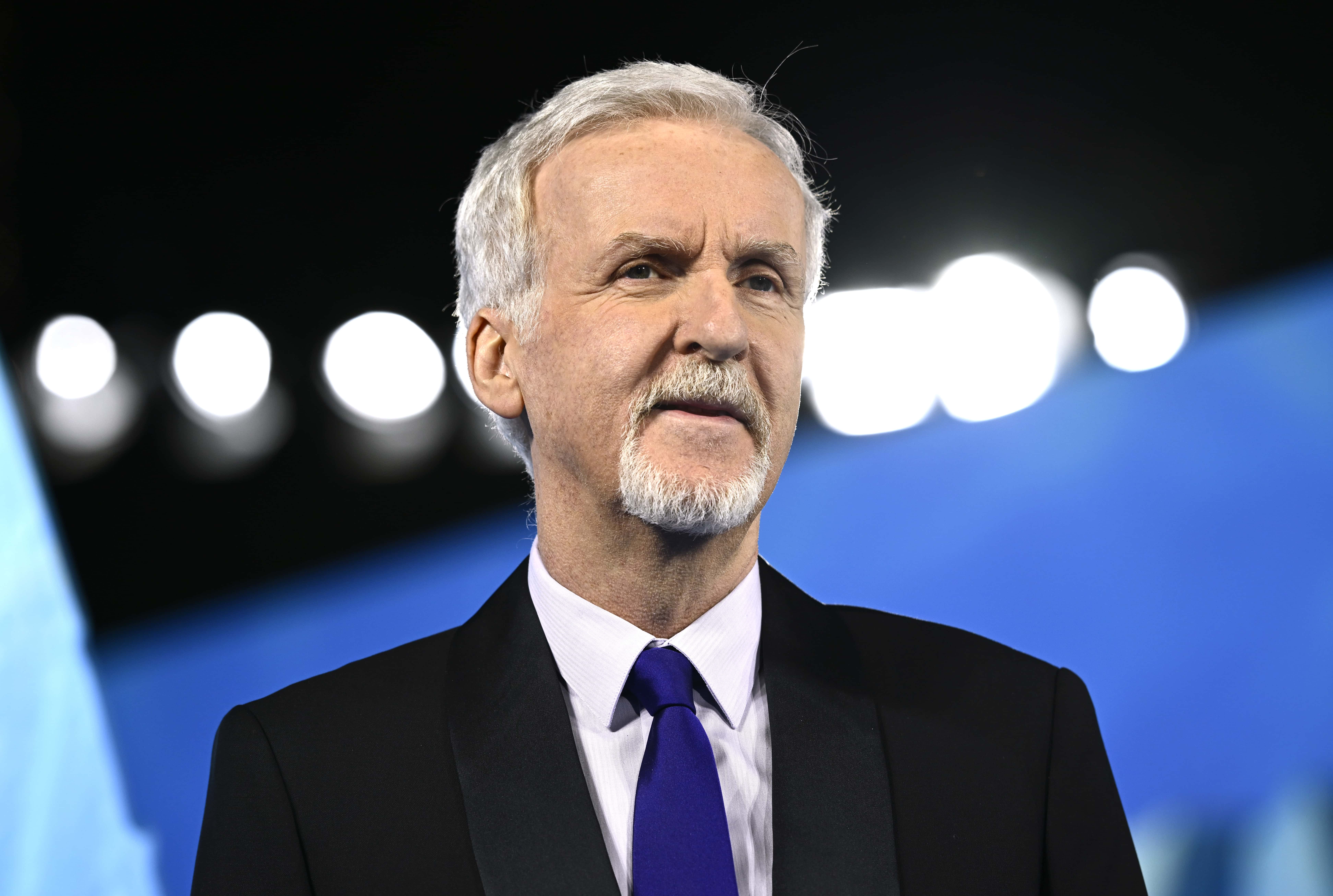 James Cameron attends the world premiere of James Cameron's