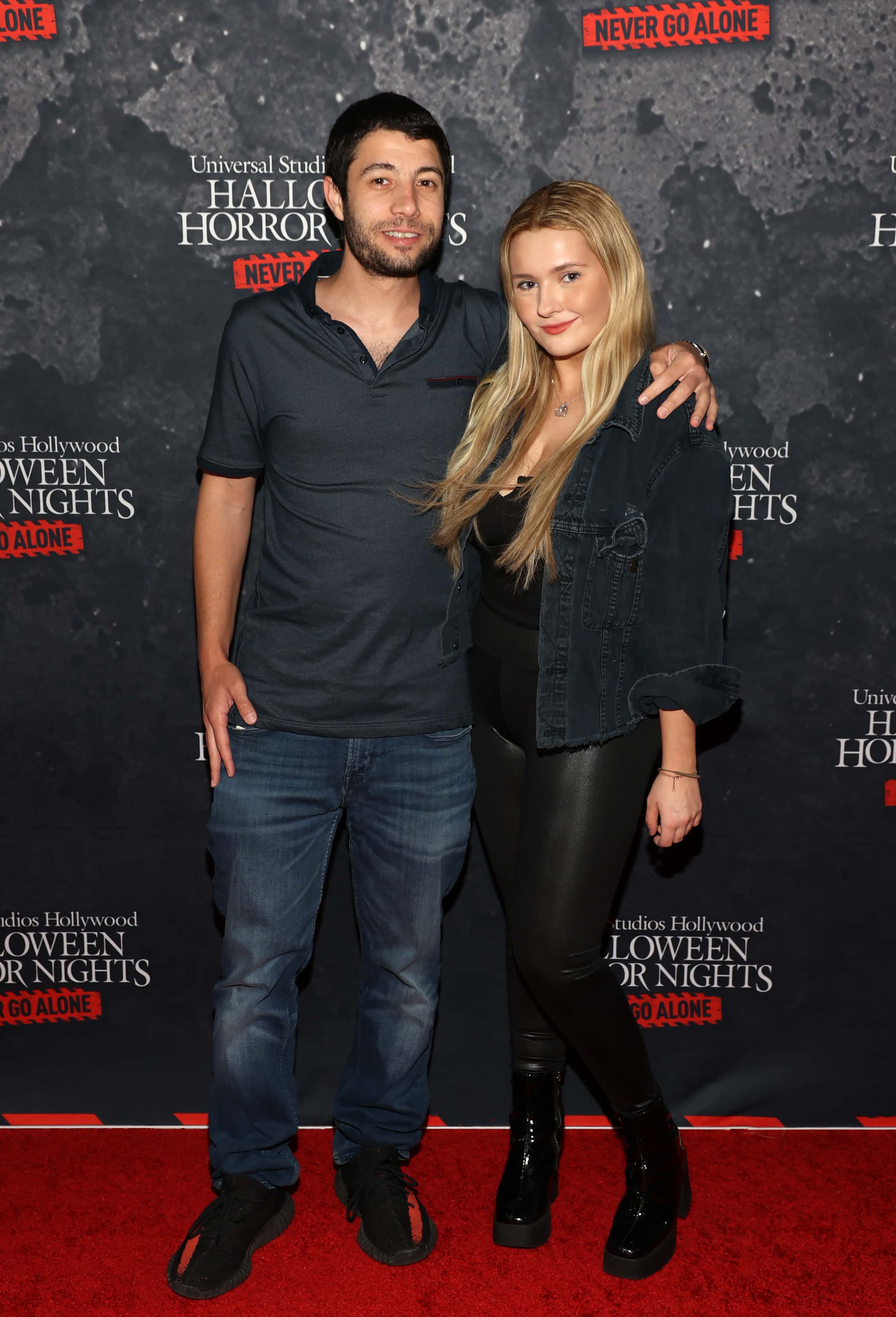 Ira Kunyansky and Abigail Breslin attend the “Halloween Horror Nights” Opening Night at Universal Studios Hollywood on September 09, 2021 in Universal City, California.