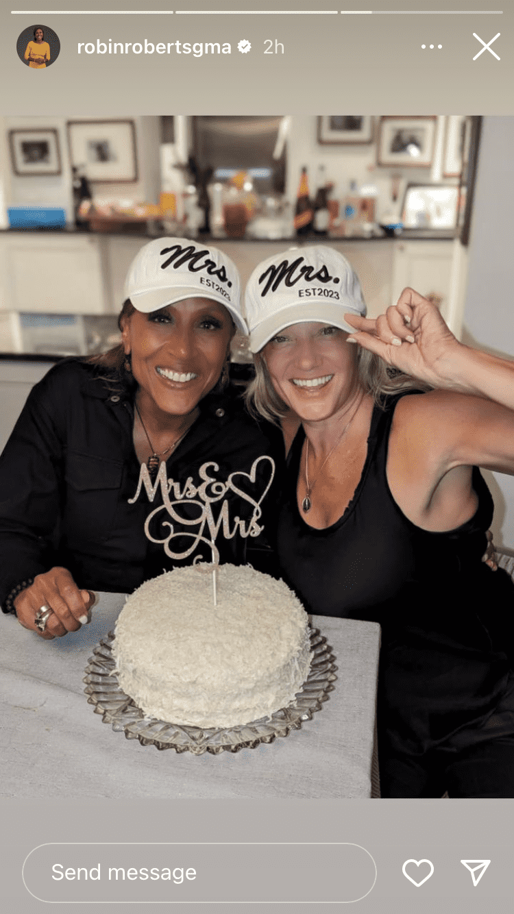 'GMA' Robin Roberts and Amber Laign tied the knot on September 8, 2023 (@robinrobertsgma/Instagram)