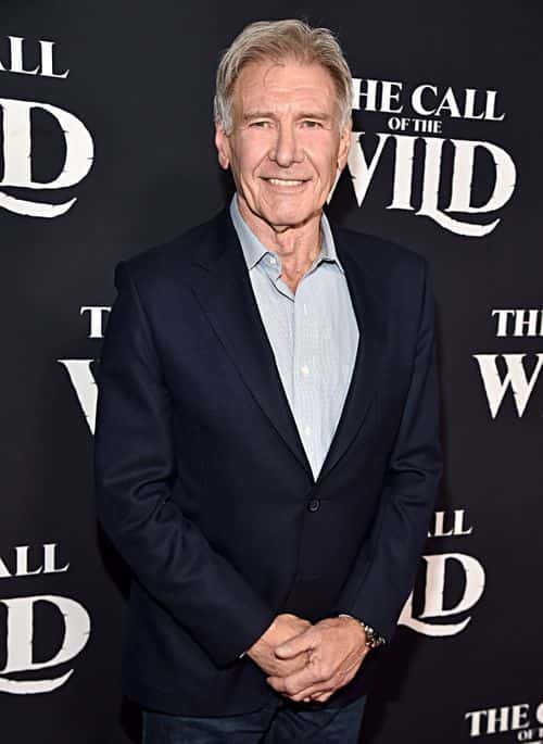 Harrison Ford arrives at the World Premiere of 20th Century Studios'