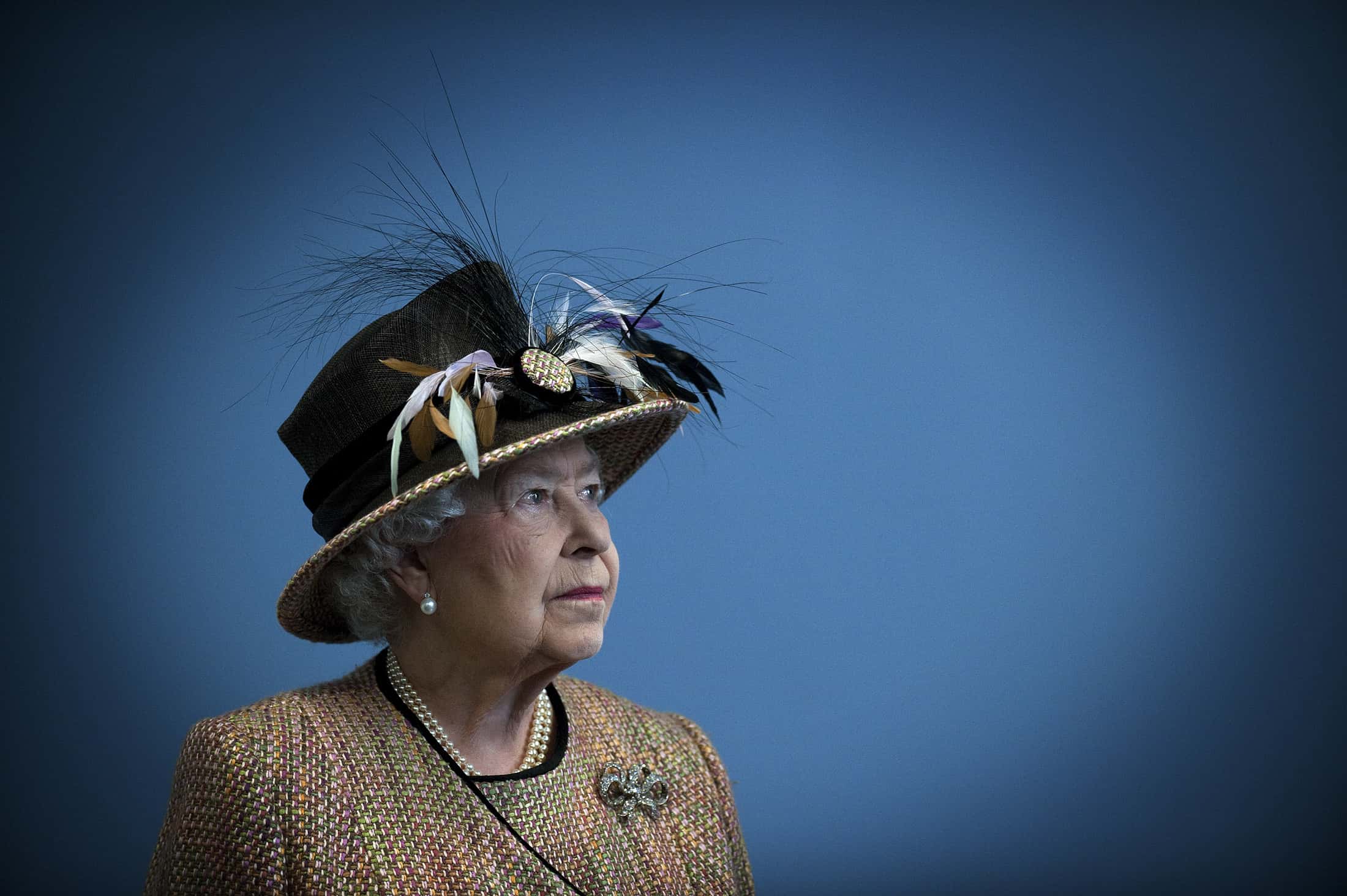 Queen Elizabeth II smiles as she opens the refurbished East Wing of Somerset House, on February 29, 2011 in London, England.